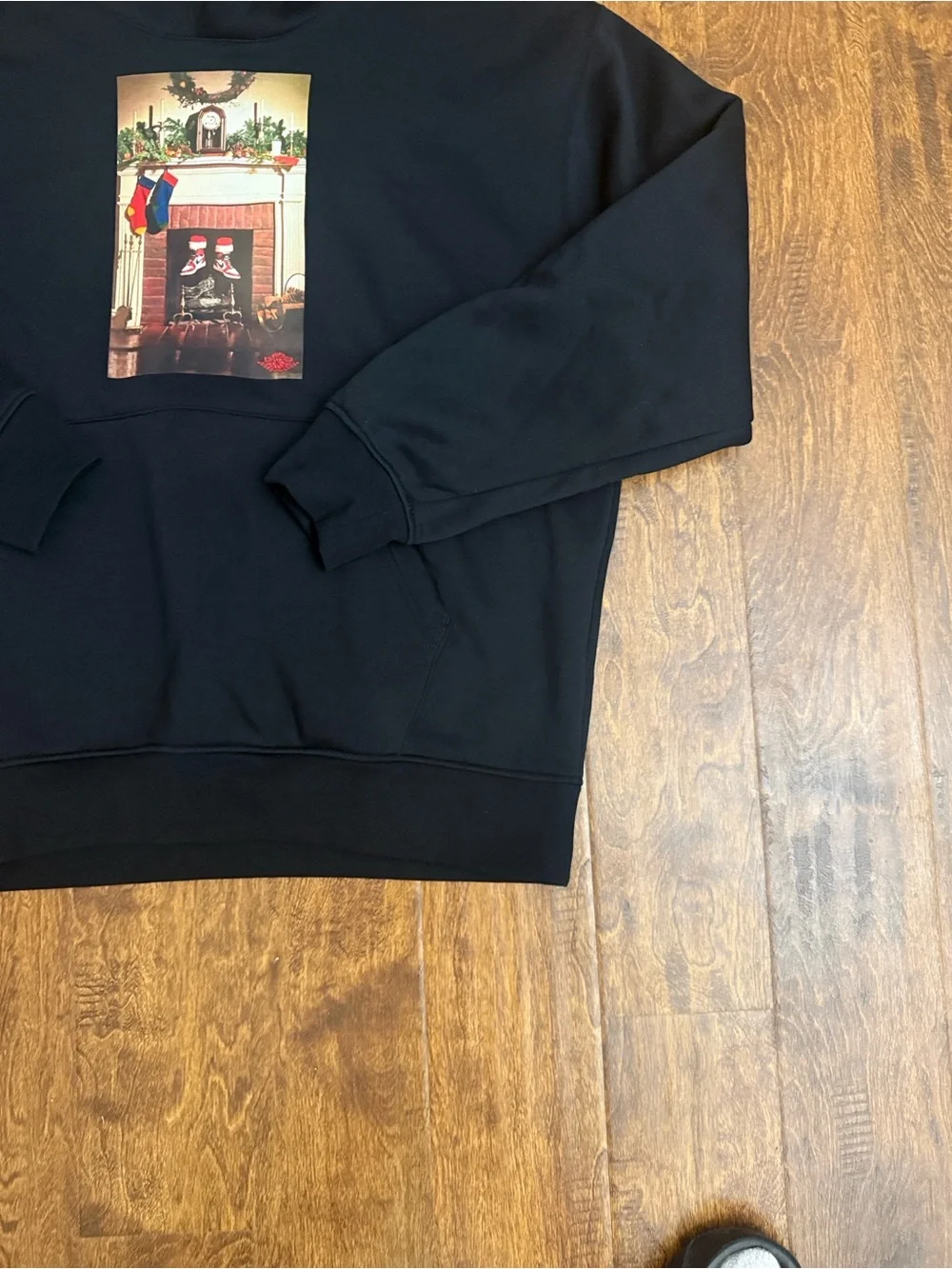 Jordan Black Pullover Hoodie with Front Graphic
